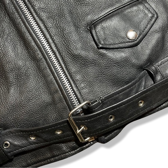 Vintage 90s Leather Biker Jacket - Picture 4 of 8